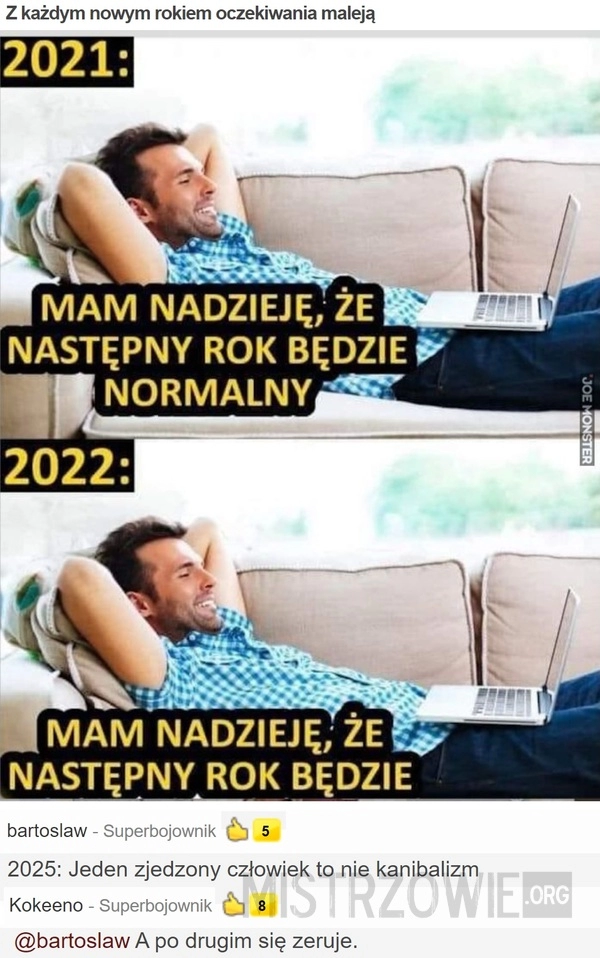 
    
			Z każdym nowym rokiem oczekiwania maleją					