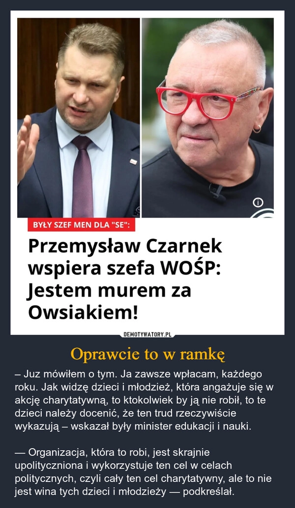 
    Oprawcie to w ramkę