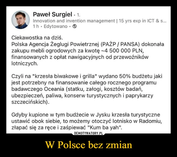 
    W Polsce bez zmian