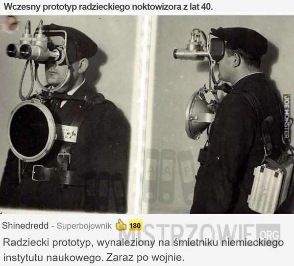 
    Wczesny prototyp radzieckiego noktowizora z lat 40.