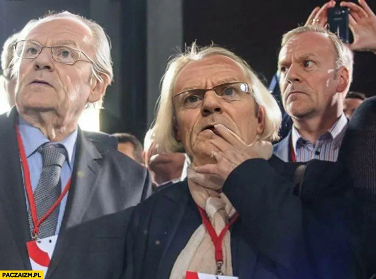 
    Ogłoszenie wyników wyborów Andrzej Wajda Tusk przeróbka
