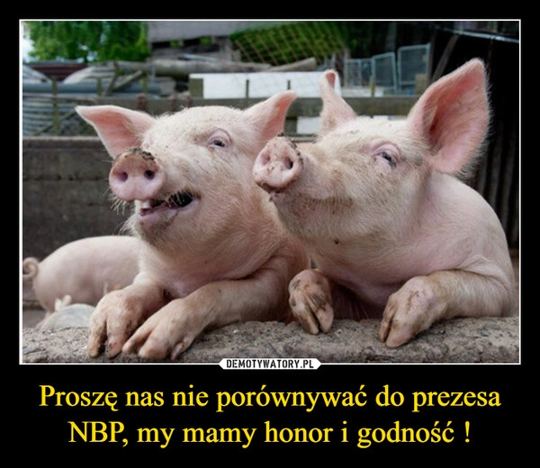 
    Proszę nas nie porównywać do prezesa NBP, my mamy honor i godność !