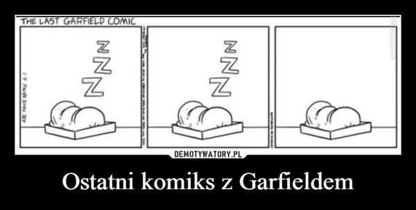 
    Ostatni komiks z Garfieldem