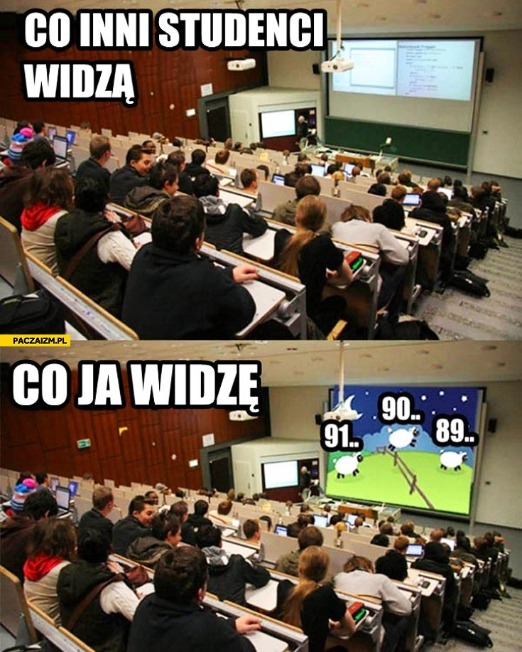 
    Co inni studenci widzą co ja widzę