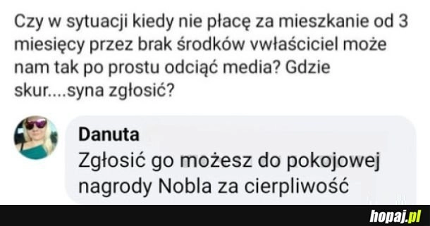 
    Niesamowita cierpliwość