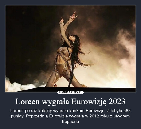 
    Loreen wygrała Eurowizję 2023