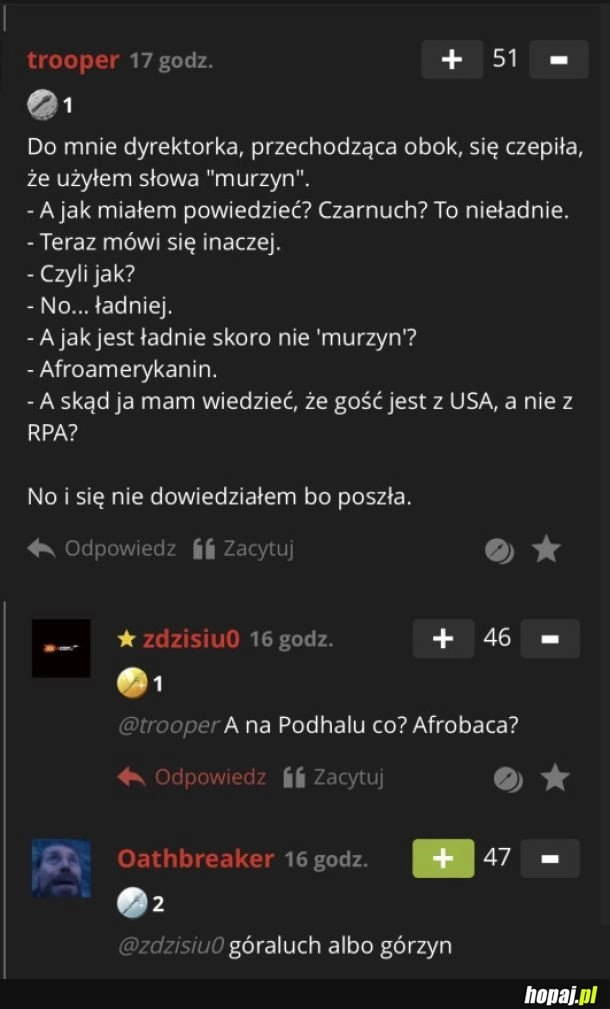 
    Określenia na murzyna z Podhala