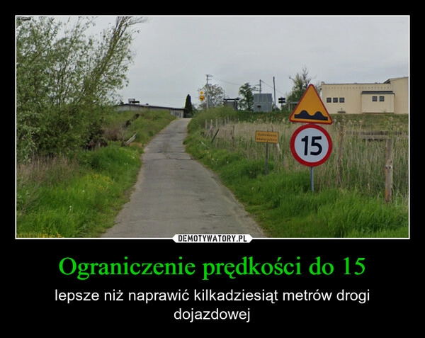 
    Ograniczenie prędkości do 15