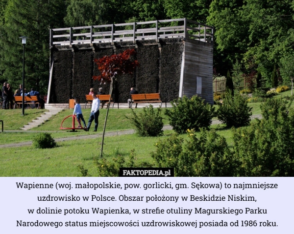 
    Wapienne (woj. małopolskie, pow. gorlicki, gm. Sękowa) to najmniejsze uzdrowisko...