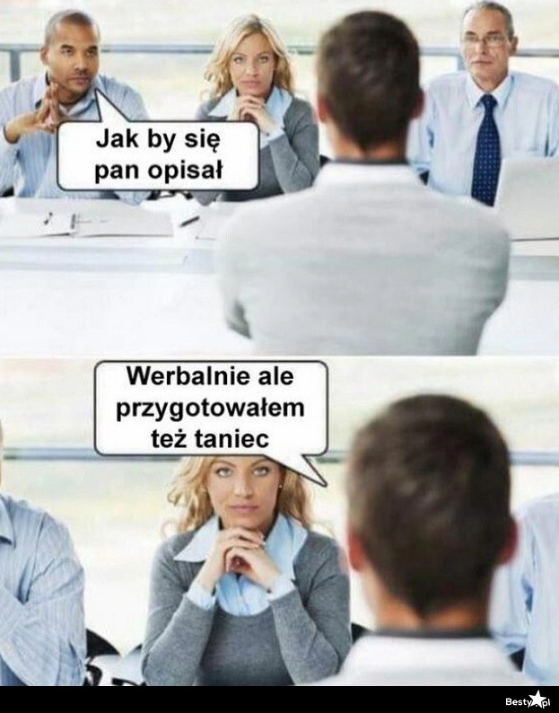 
    Na rozmowie o pracę 