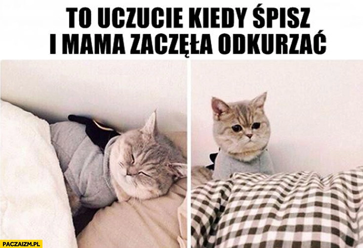 
    To uczucie kiedy śpisz i mama zaczęła odkurzac