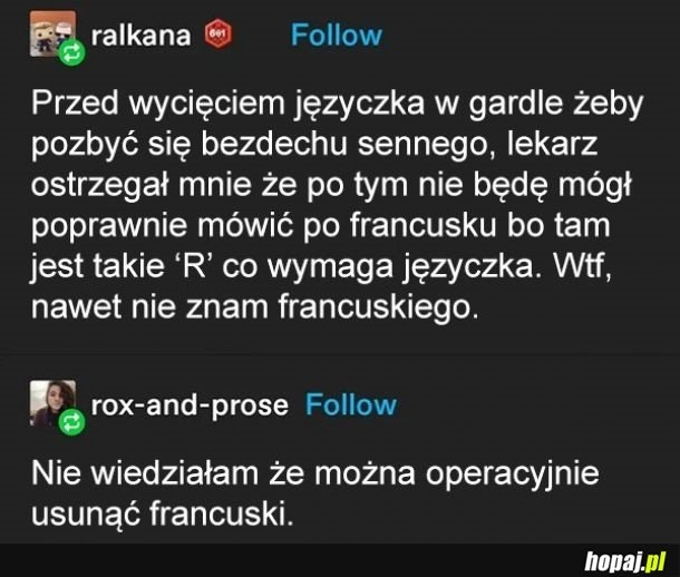 
    Sposób na pozbycie się francuskiego