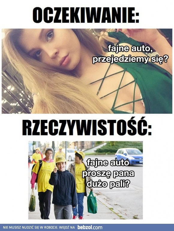 
    oczekiwania vs rzeczywistość 