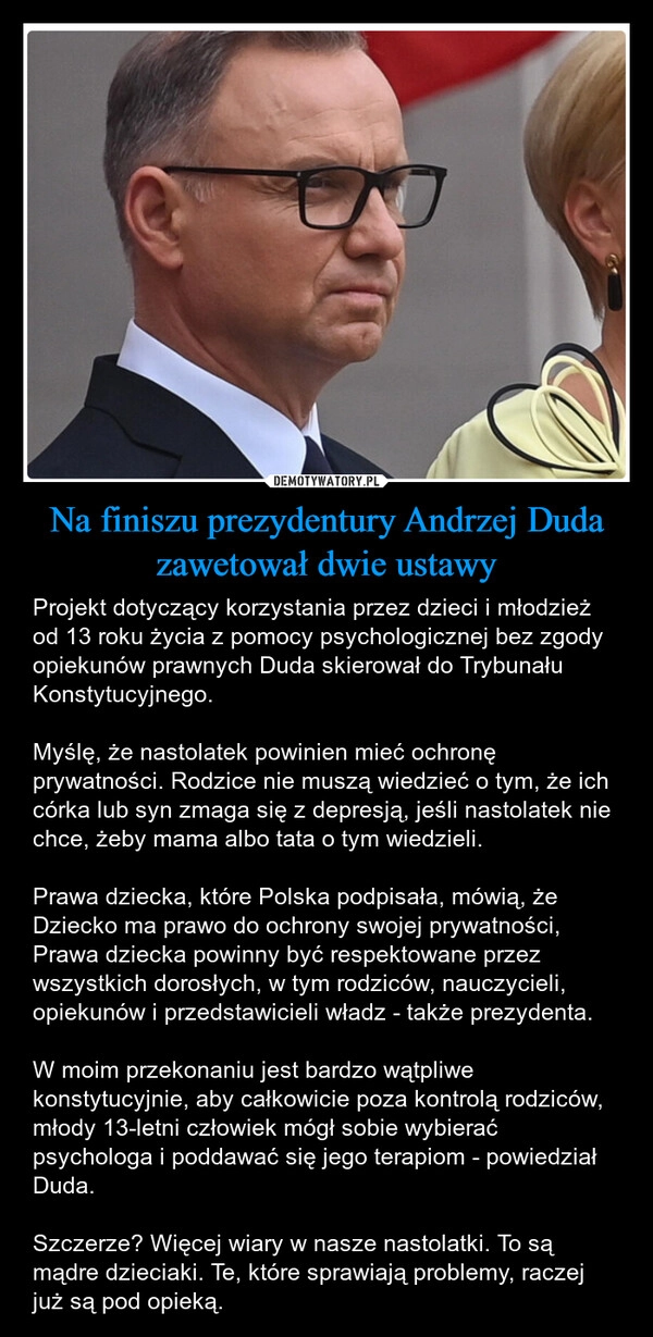 
    Na finiszu prezydentury Andrzej Duda zawetował dwie ustawy