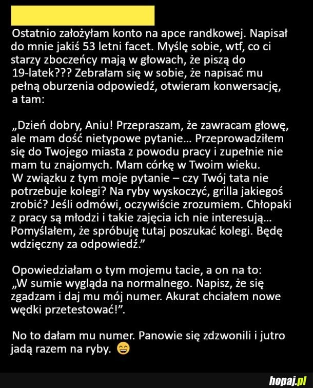 
    Nietpowy absztyfikant na apce randkowej