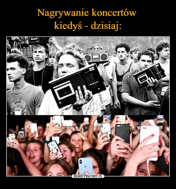 
    Nagrywanie koncertów 
kiedyś - dzisiaj: