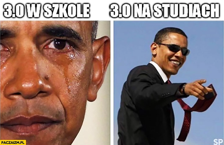 
    3 w szkole vs 3 na studiach porównanie Obama