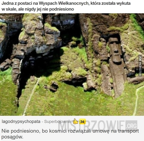 
    Jedna z postaci na Wyspach Wielkanocnych