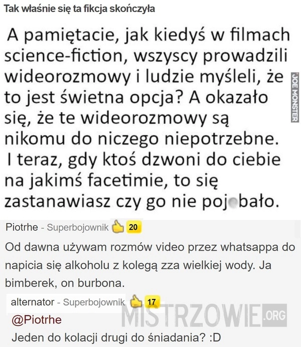 
    Tak właśnie się ta fikcja skończyła