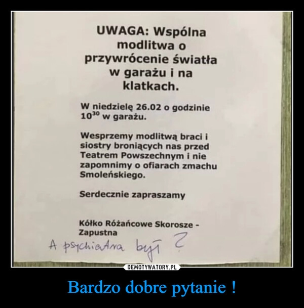 
    Bardzo dobre pytanie !