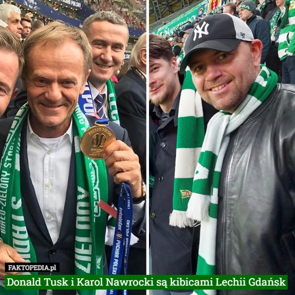 
    Donald Tusk i Karol Nawrocki są kibicami Lechii Gdańsk