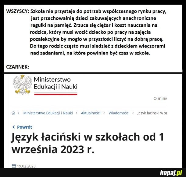 
    Czarnek będzie czarnkował