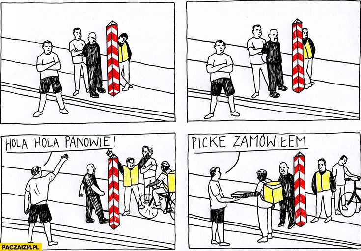 
    Imigrant na granicy patrol obrońców hola hola panowie pickę zamówiłem komiks