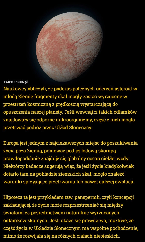 
    Naukowcy obliczyli, że podczas potężnych uderzeń asteroid w młodą Ziemię...