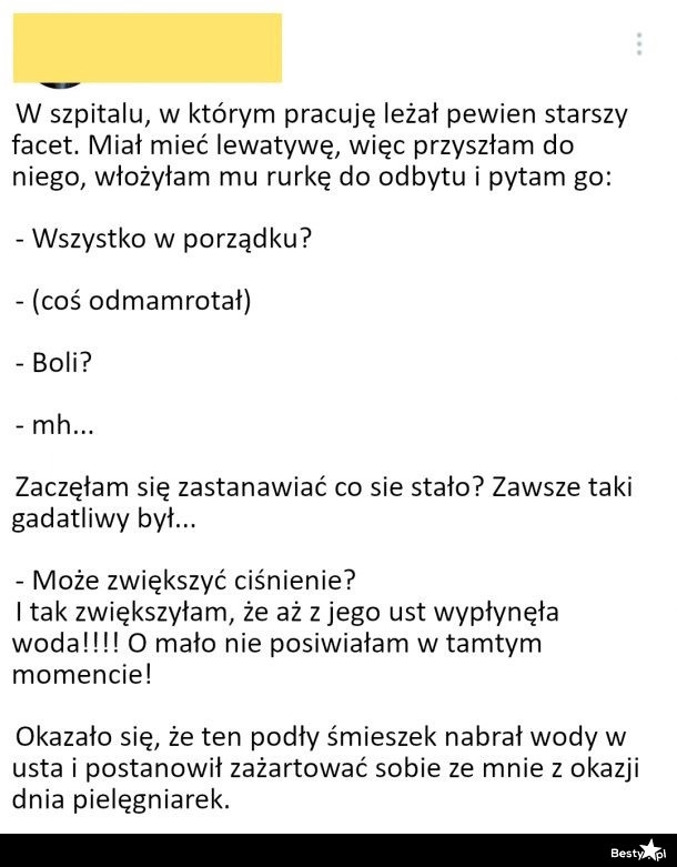 
    Pacjent żartowniś 