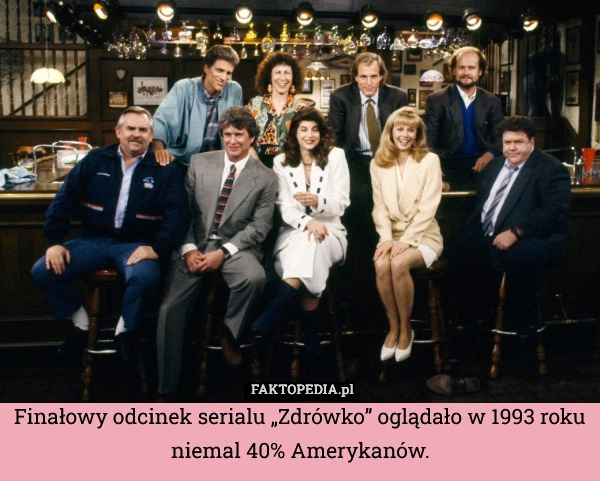 
    Finałowy odcinek serialu „Zdrówko” oglądało w 1993 roku niemal 40% Amerykanów.