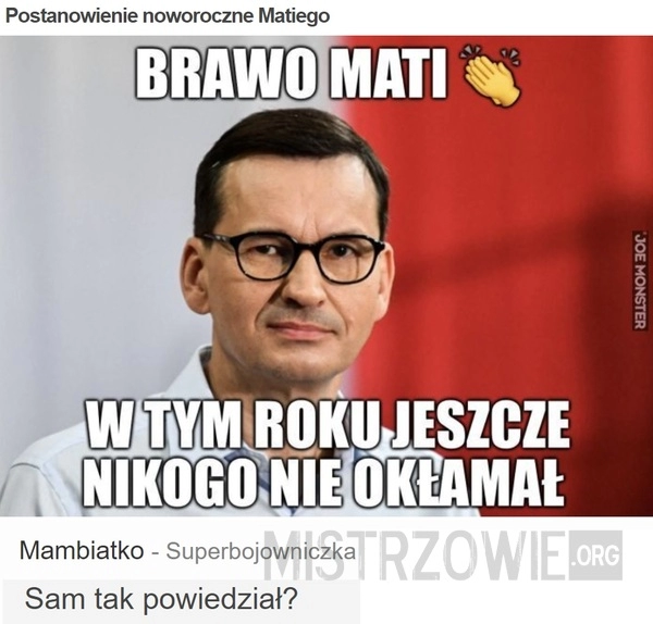 
    Postanowienie noworoczne Matiego