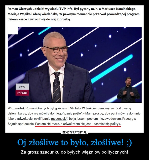 
    Oj złośliwe to było, złośliwe! ;)