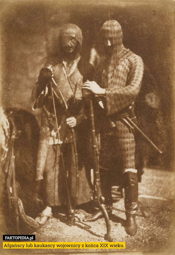 
    Afgańscy lub kaukascy wojownicy z końca XIX wieku.