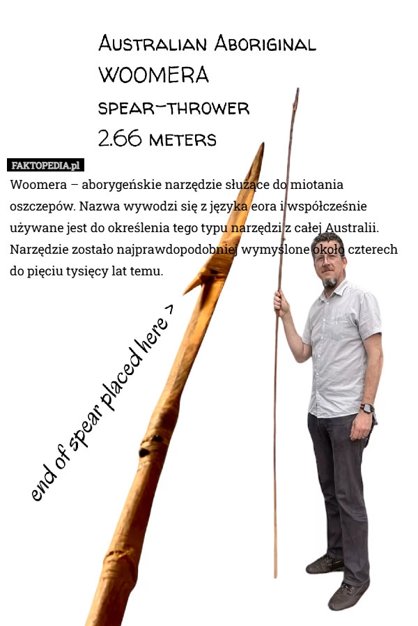 
    Woomera – aborygeńskie narzędzie służące do miotania oszczepów. Nazwa wywodzi