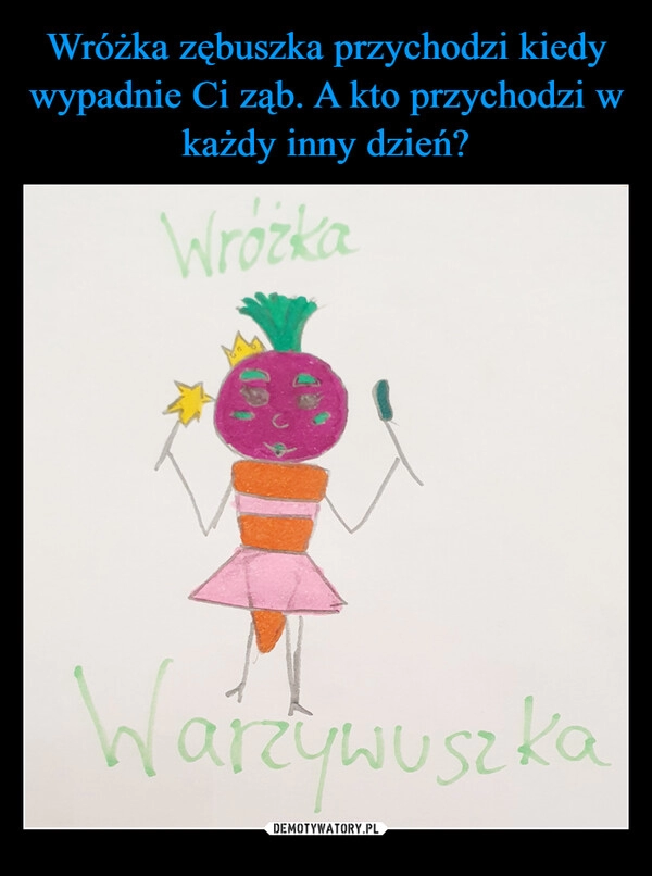 
    Wróżka zębuszka przychodzi kiedy wypadnie Ci ząb. A kto przychodzi w każdy inny dzień?