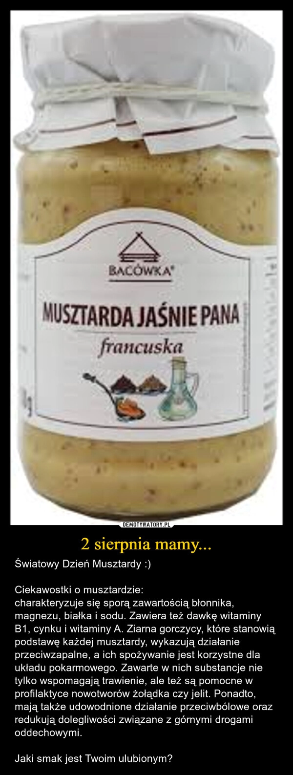 
    2 sierpnia mamy...