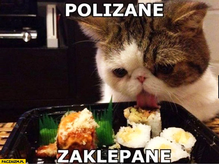 
    Polizane zaklepane kot sushi