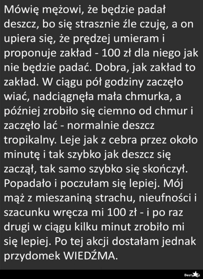 
    Zakład z mężem 