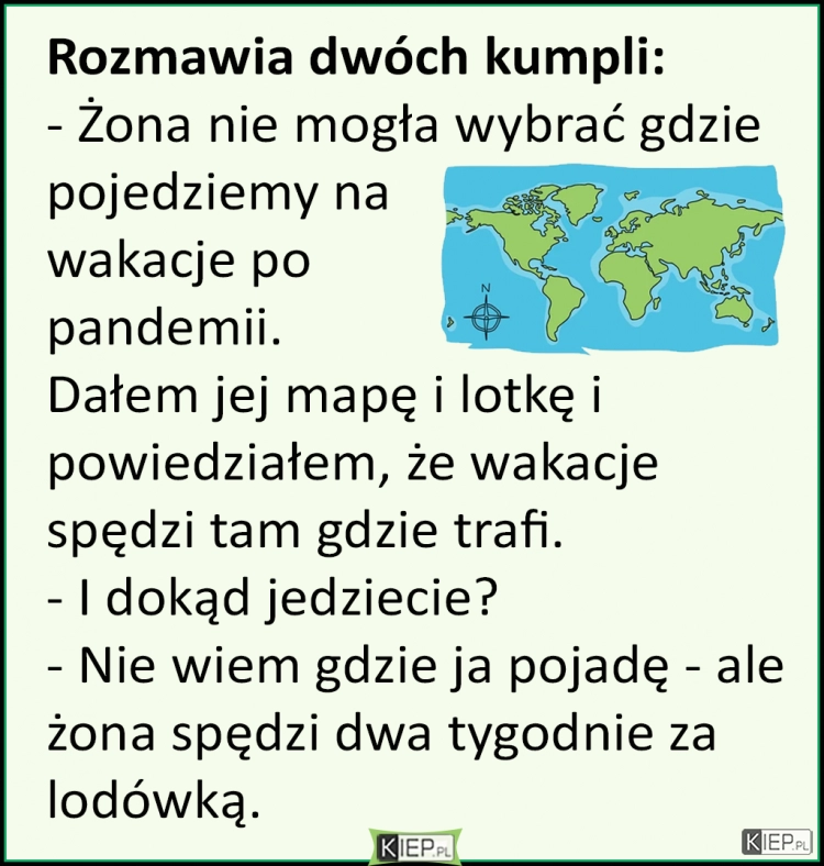 
    Żona, wczasy, mapa i lotka