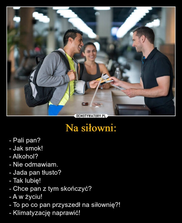 
    Na siłowni: