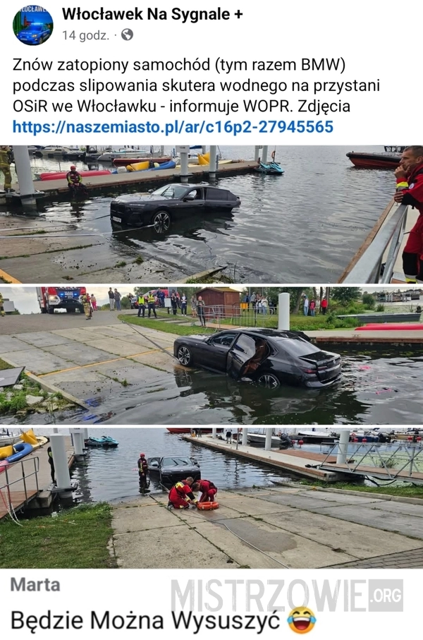 
    Zatopiony samochód