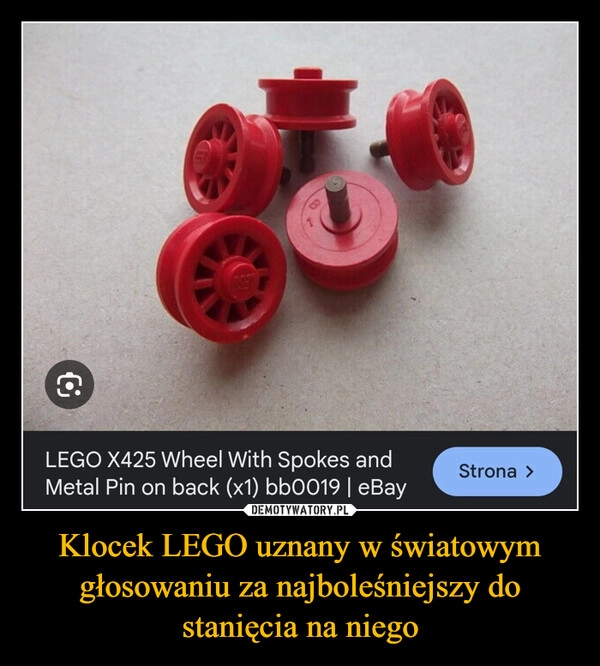 
    Klocek LEGO uznany w światowym głosowaniu za najboleśniejszy do stanięcia na niego