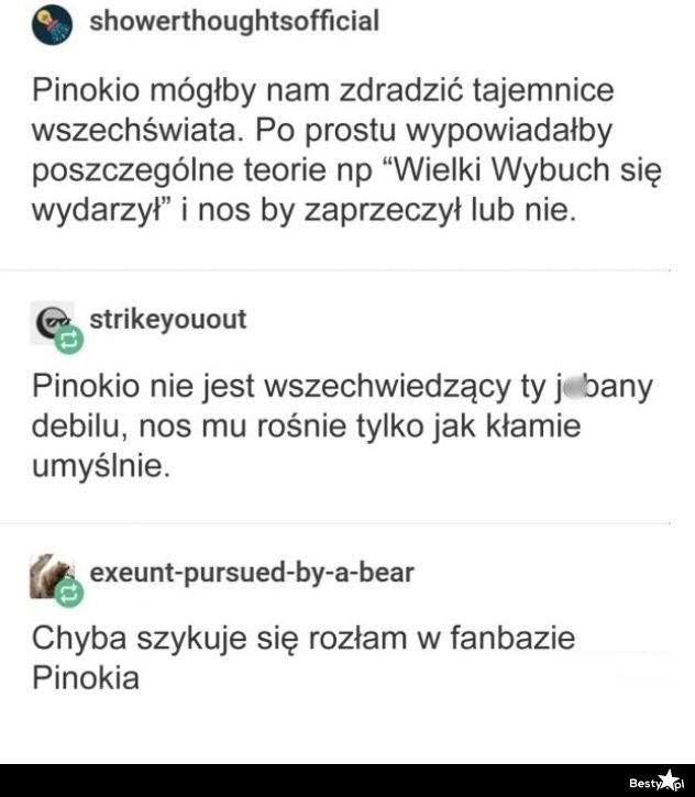 
    Dyskusja na temat Pinokia 