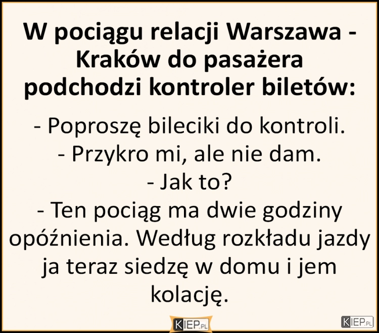 
    Poproszę bileciki do kontroli...