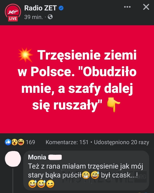 
    Trzęsienie