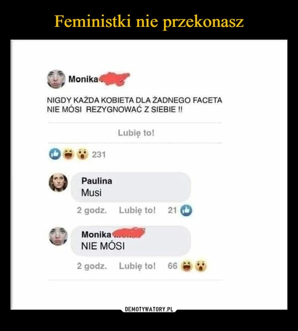 
    Feministki nie przekonasz