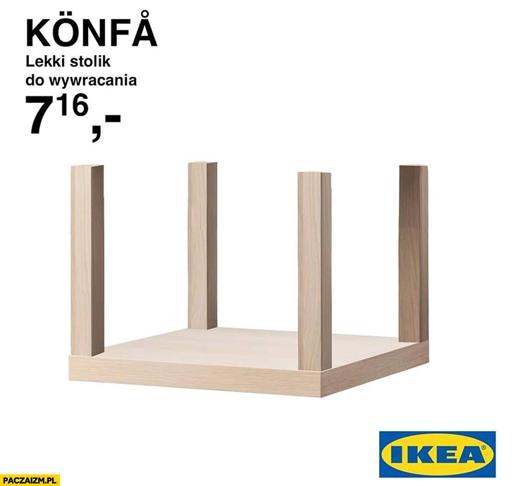 
    Ikea konfa lekki stolik do wywracania