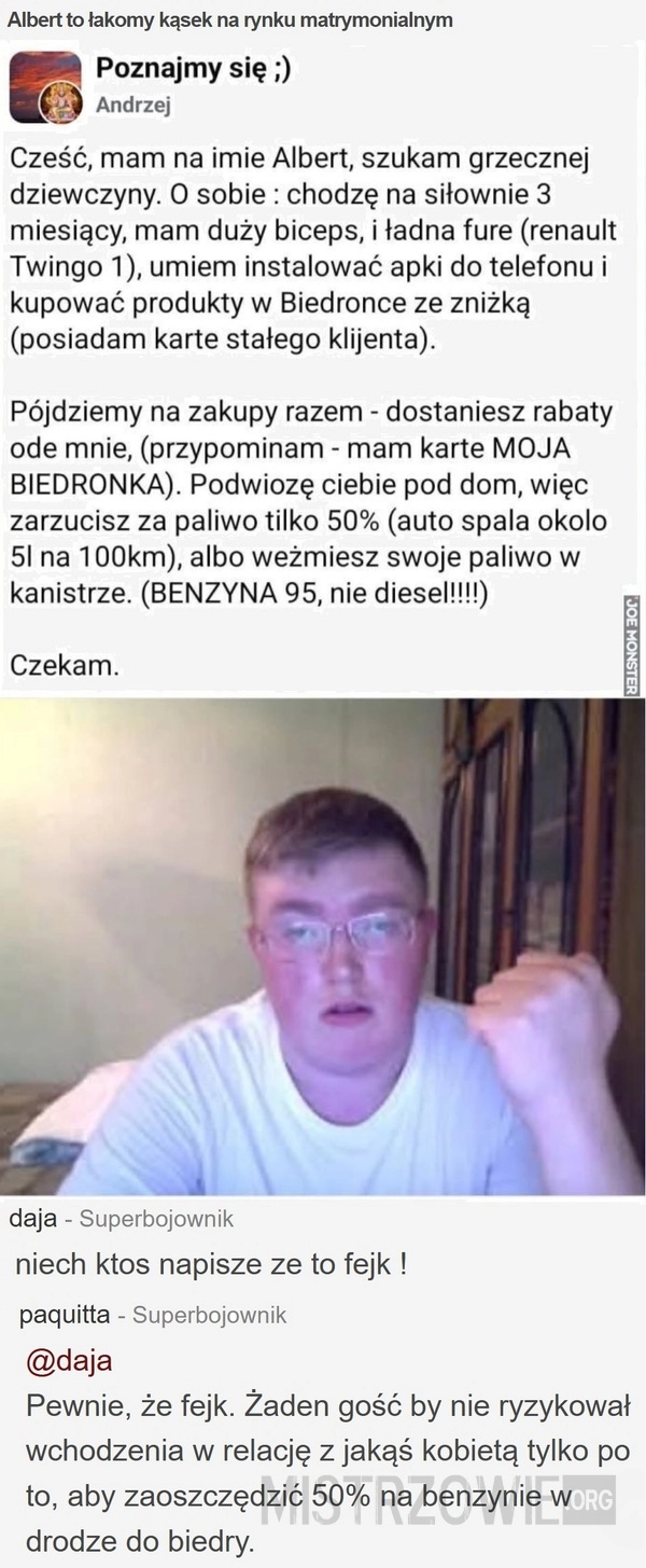 
    Albert to łakomy kąsek na rynku matrymonialnym