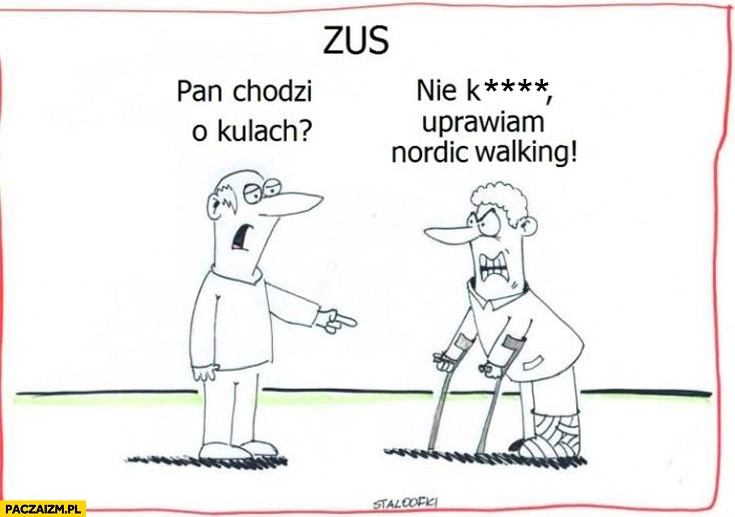 
    ZUS Pan chodzi o kulach? Nie uprawiam nordic walking