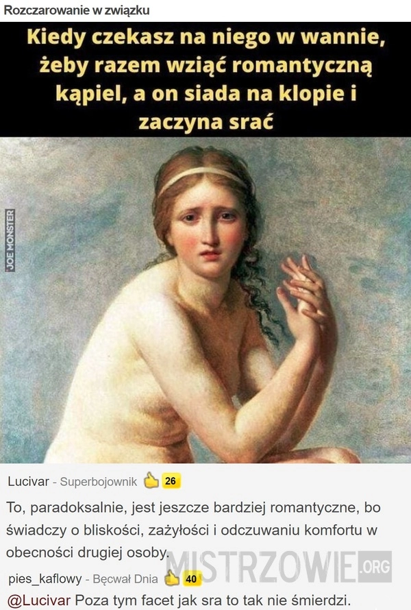 
    Rozczarowanie w związku